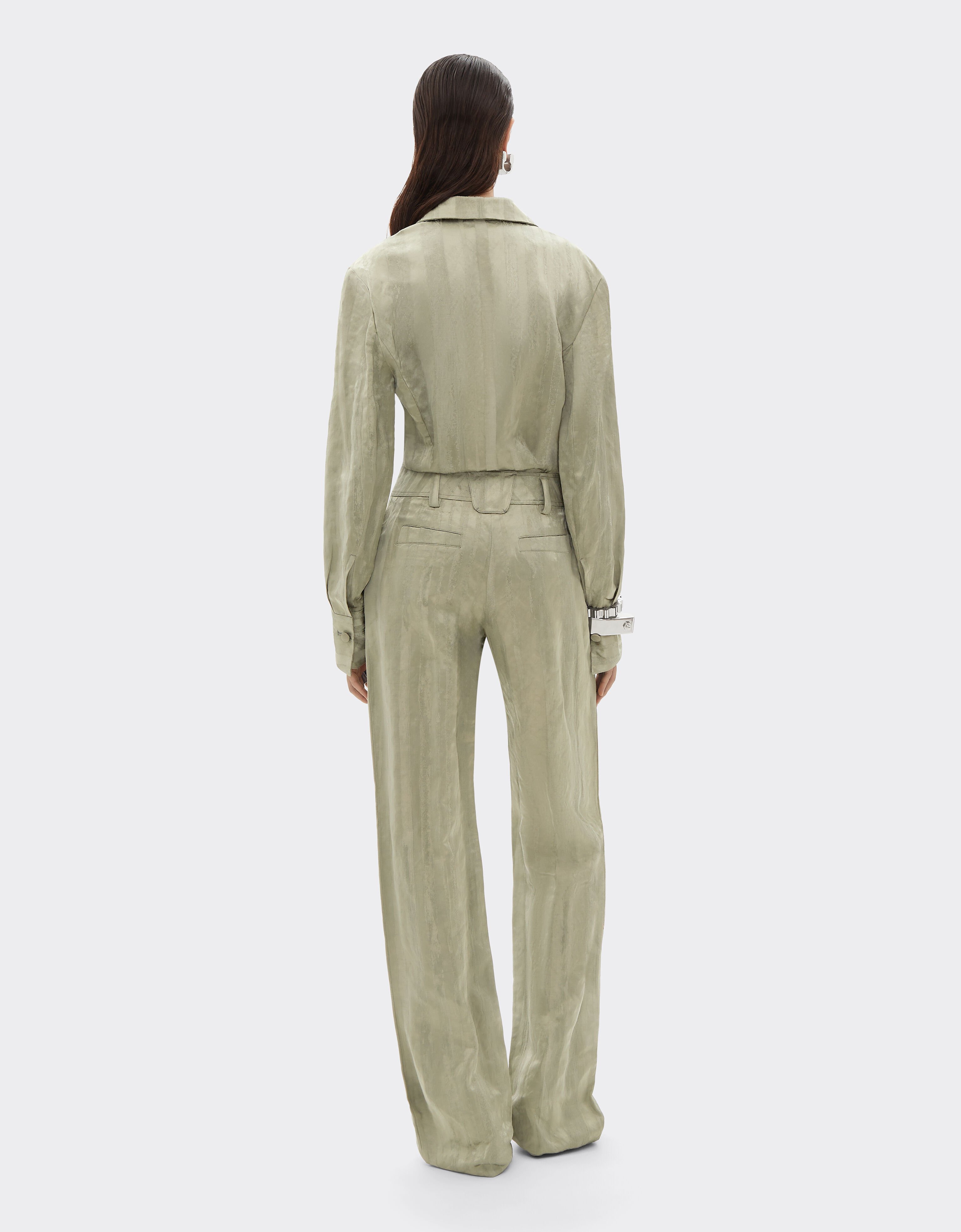 Striped jacquard jumpsuit Ferrari Striped jacquard jumpsuit Khaki Green 50046f