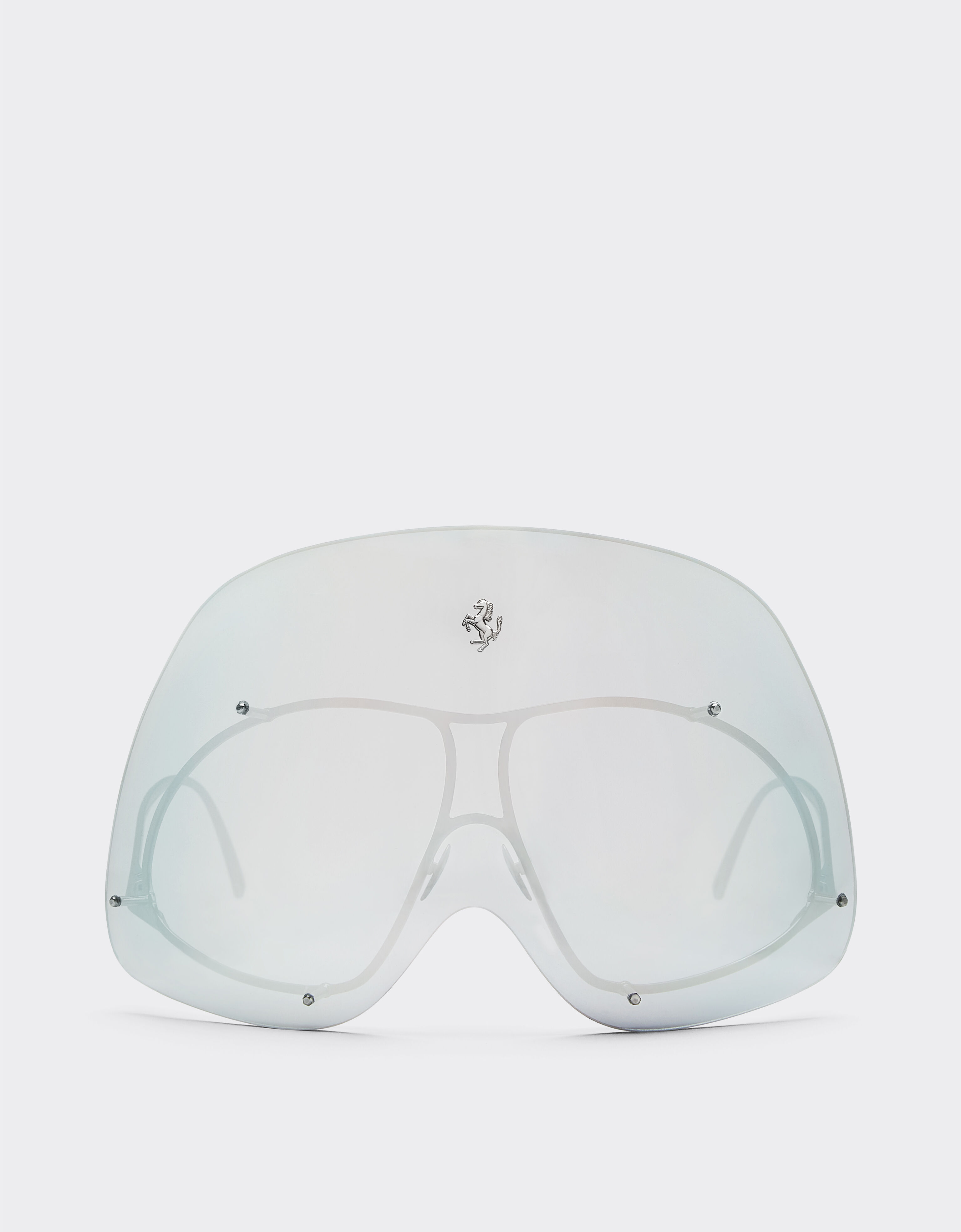 Ferrari Ferrari Limited Edition gunmetal sunglasses with mirrored shield Silver F1247f