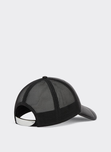 Ferrari Casquette de baseball en cuir avec motif à carreaux 7X7 et filet Black 21344f