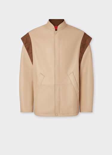 Ferrari Jacket in semi-matte nappa leather Chalk 22498f