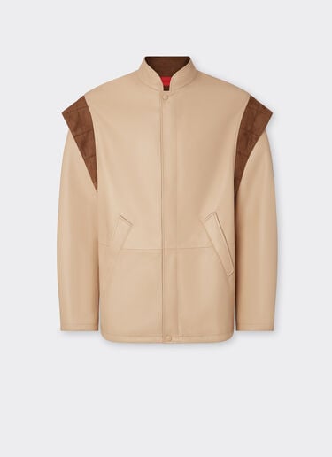 Jacket in semi-matte nappa leather Ferrari Jacket in semi-matte nappa leather Chalk 22498f