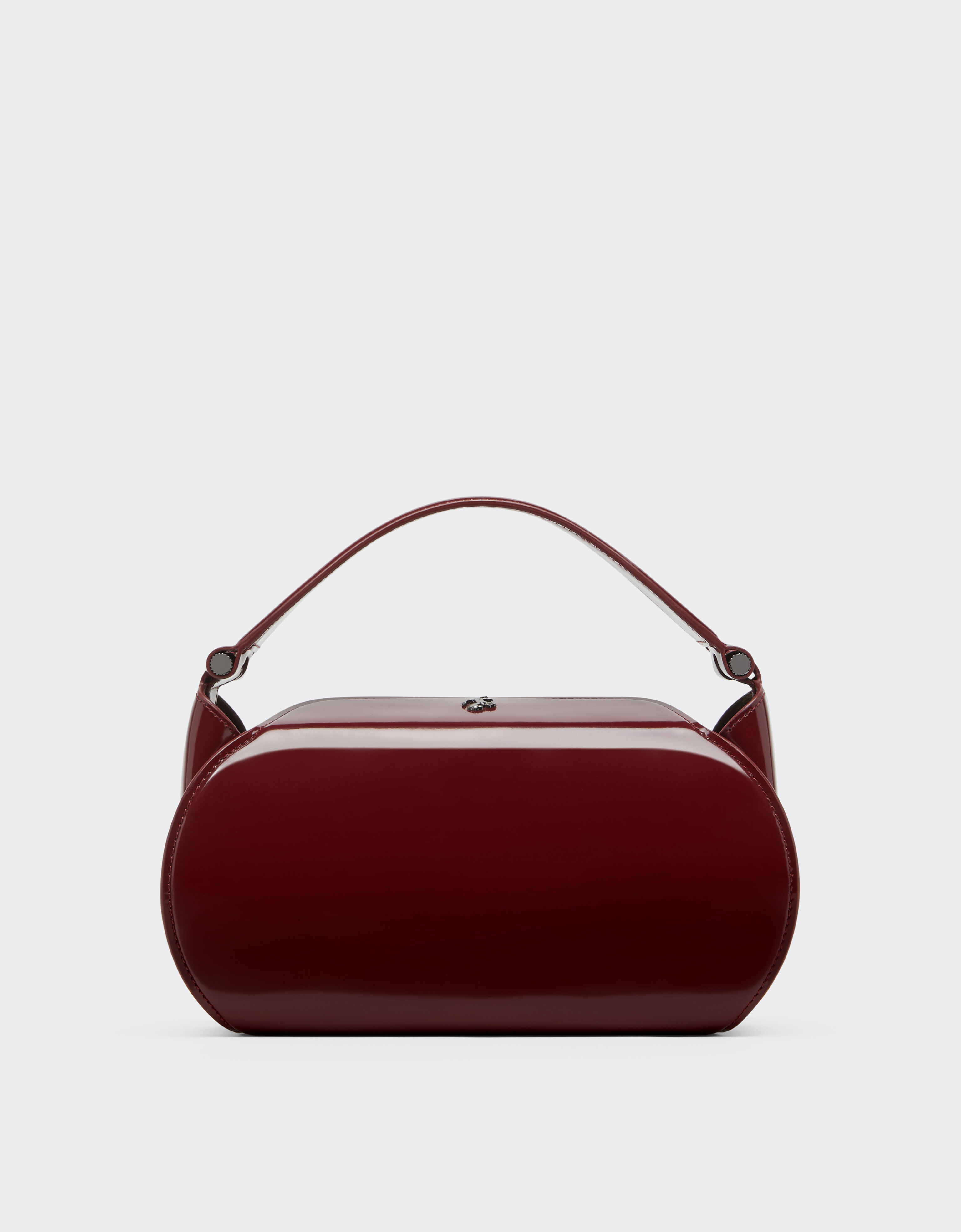 Ferrari Ferrari Dino top handle bag in glossy leather Cherry 49140f