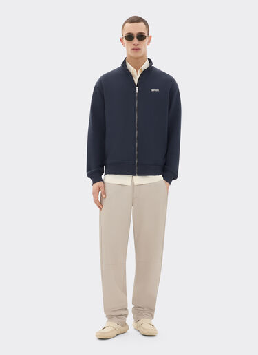 Ferrari Sweater in technical fabric with zip Navy 21192f