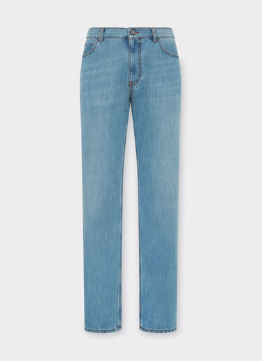 Ferrari Pantalon cinq poches en denim Denim clair 22229f