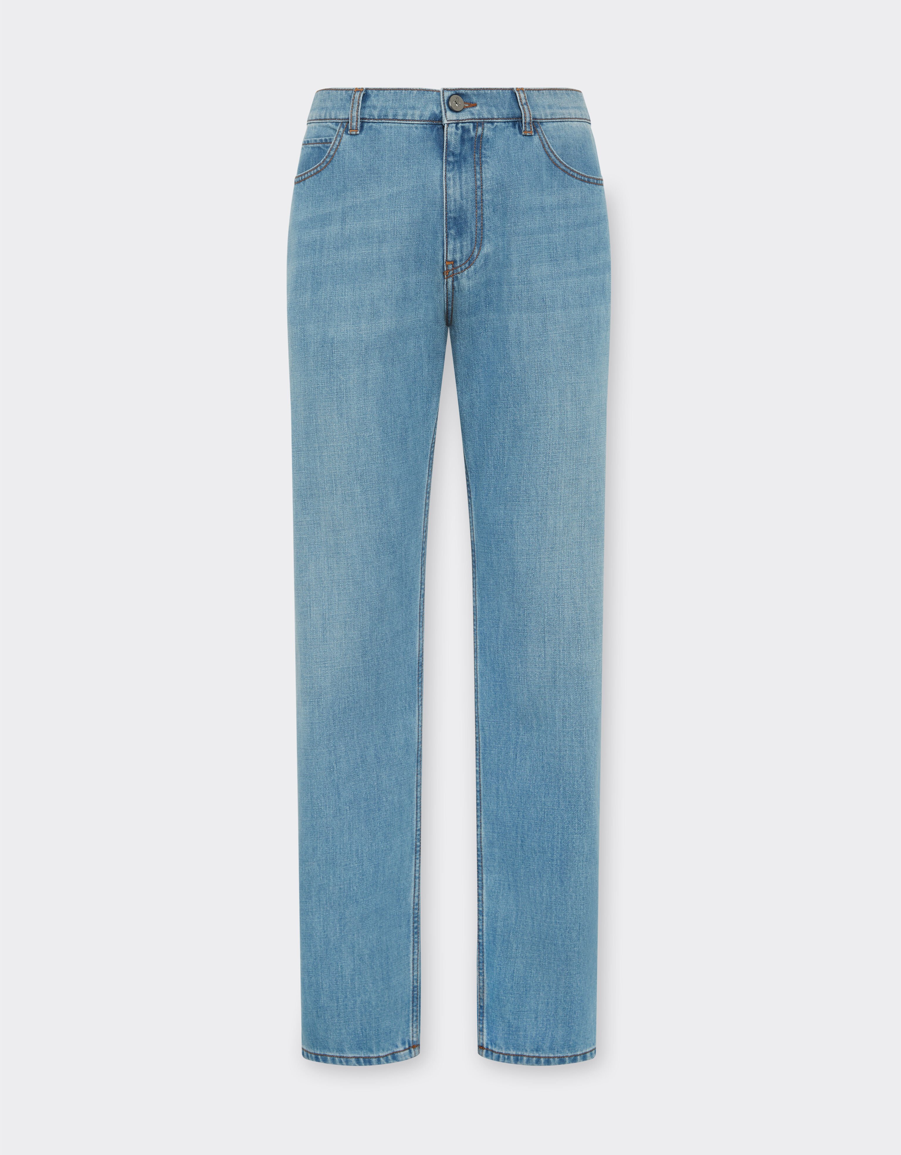 Ferrari Pantalon cinq poches en denim Denim clair 22229f