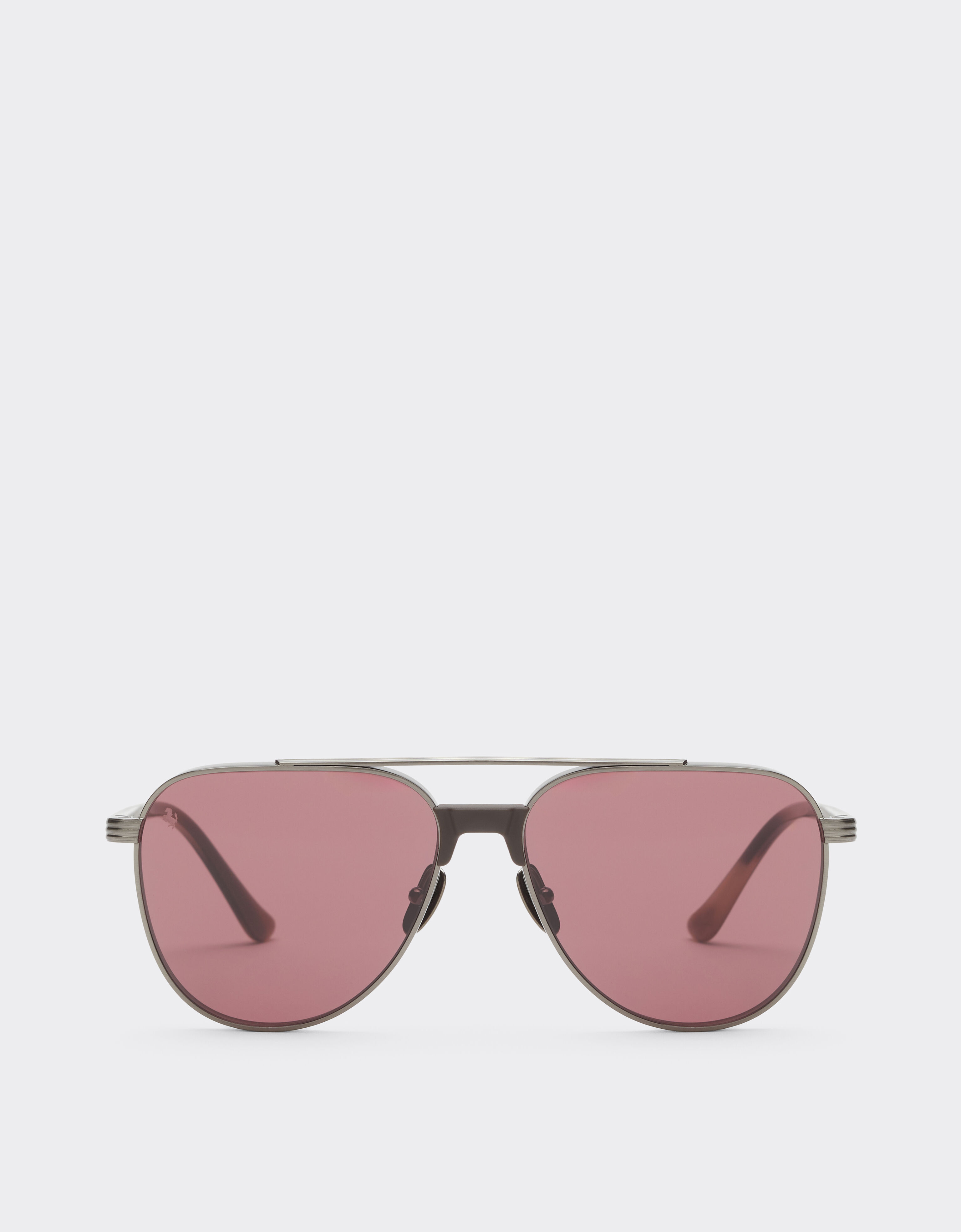 Ferrari Lunettes de soleil Ferrari en titane couleur canon de fusil brillant et acétate avec verres exclusifs Contrast Pro™ Gunmetal LA0KZf