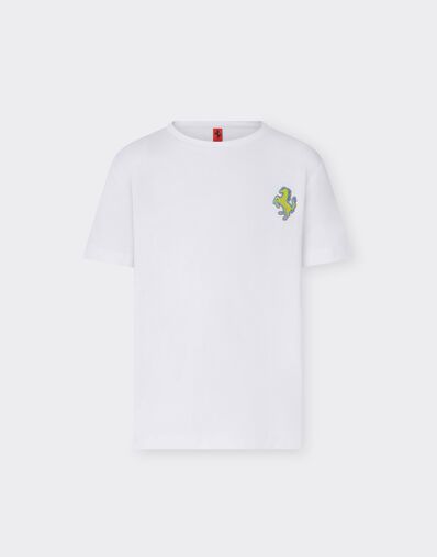 Ferrari T-shirt con patch Cavallino Rampante Bianco Ottico 48528fK