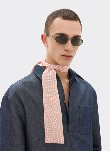 Silk Shelley scarf with Cavallino Dots print Ferrari Silk Shelley scarf with Cavallino Dots print Nude 22479f