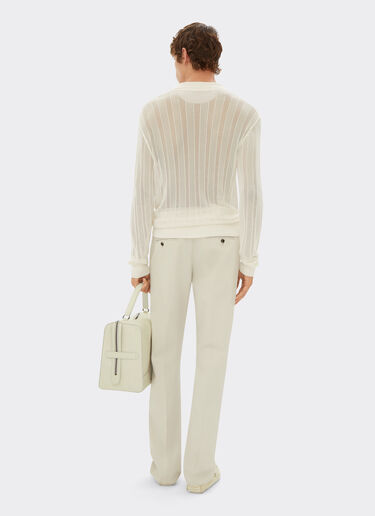 Ferrari Chinos in cotton gabardine Ecru 21893f