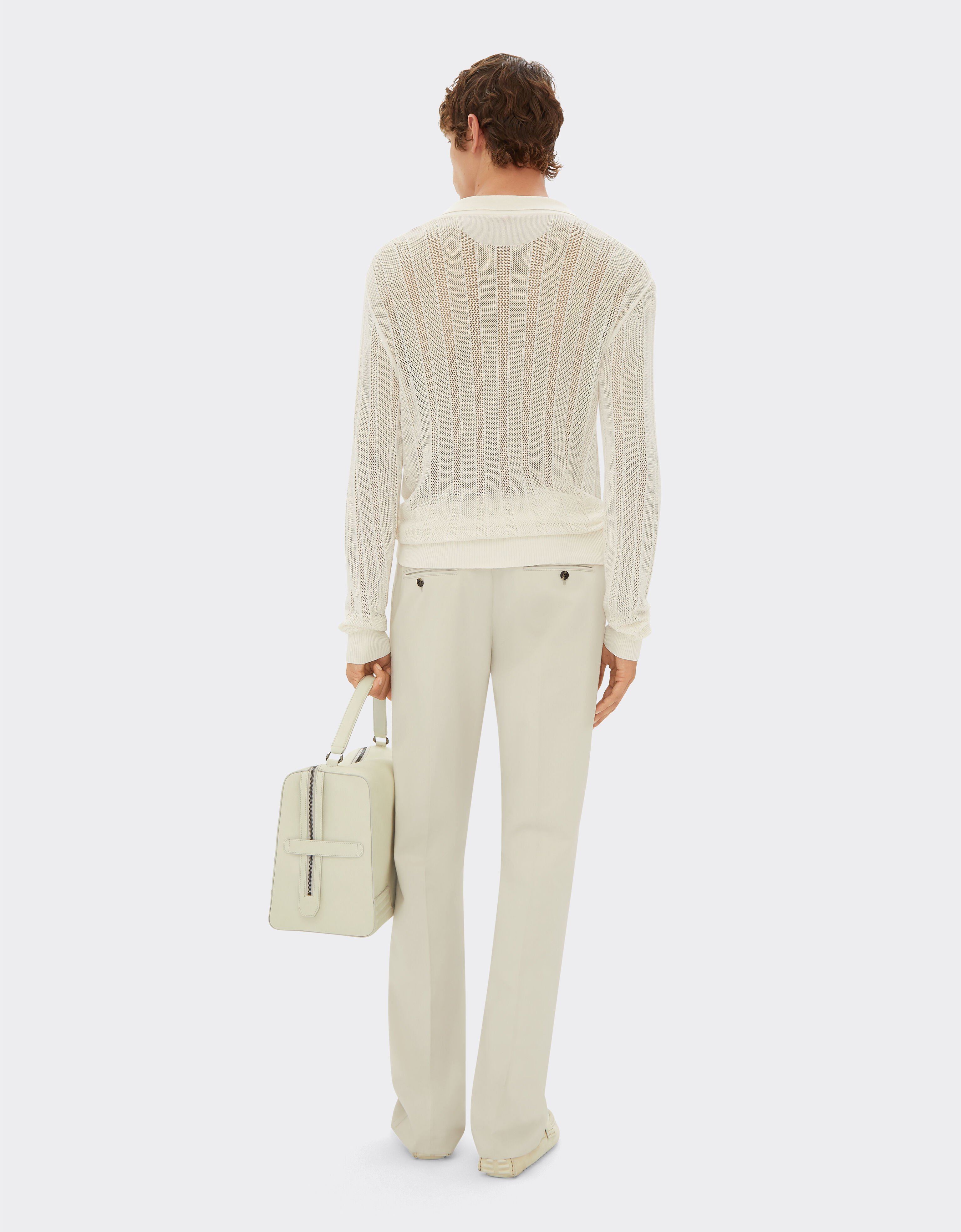 Ferrari Chinos in cotton gabardine Ecru 21893f