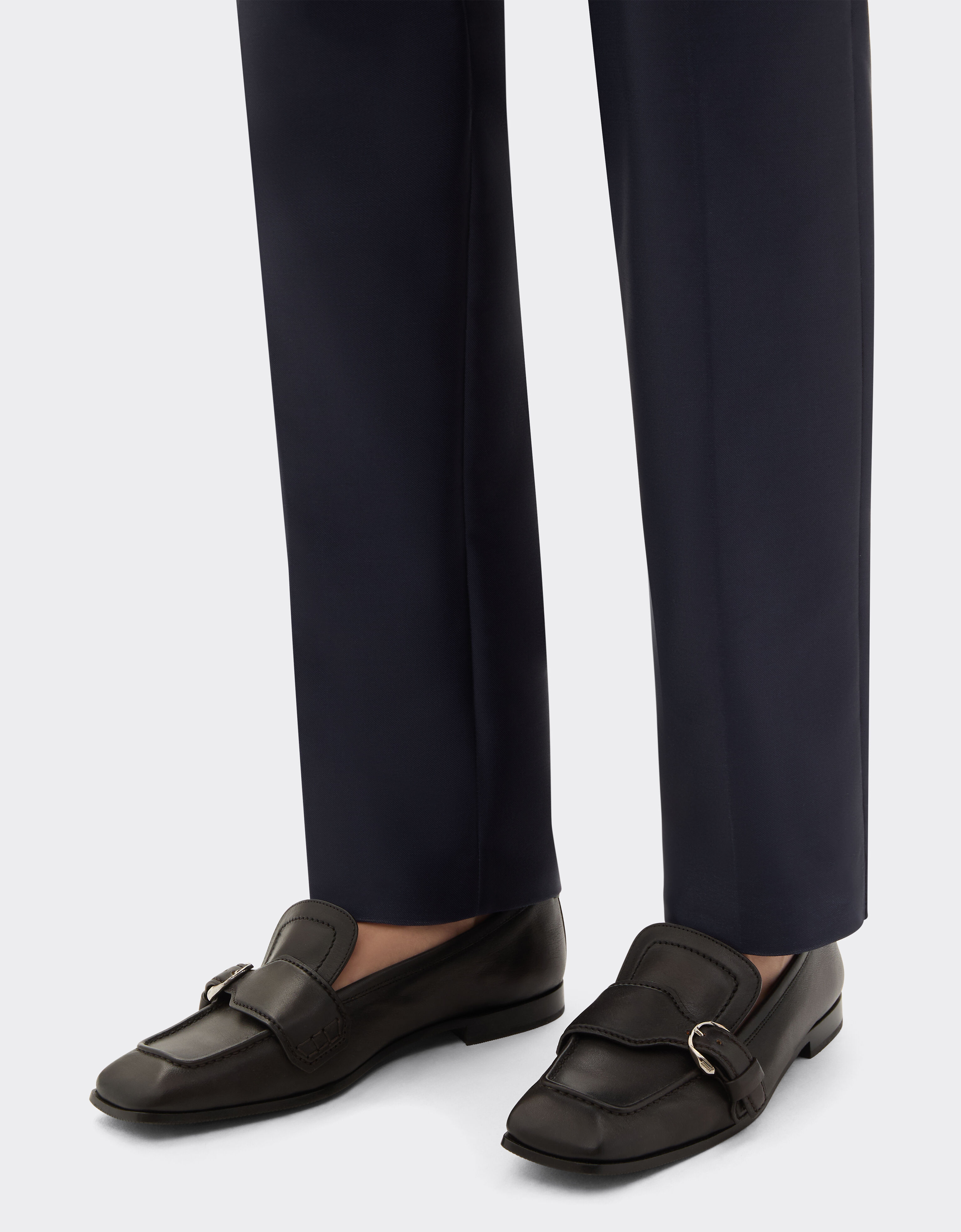 Ferrari Buffered leather loafers Dark brown 49887f