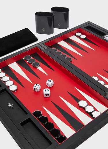 Ferrari Tablero de backgammon de madera y fibra de carbono Negro 48586f