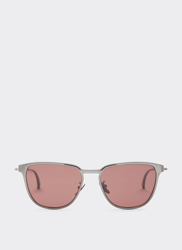 Ferrari Lunettes de soleil Ferrari en métal couleur canon de fusil avec verres violets polarisés Gunmetal LA0LBf