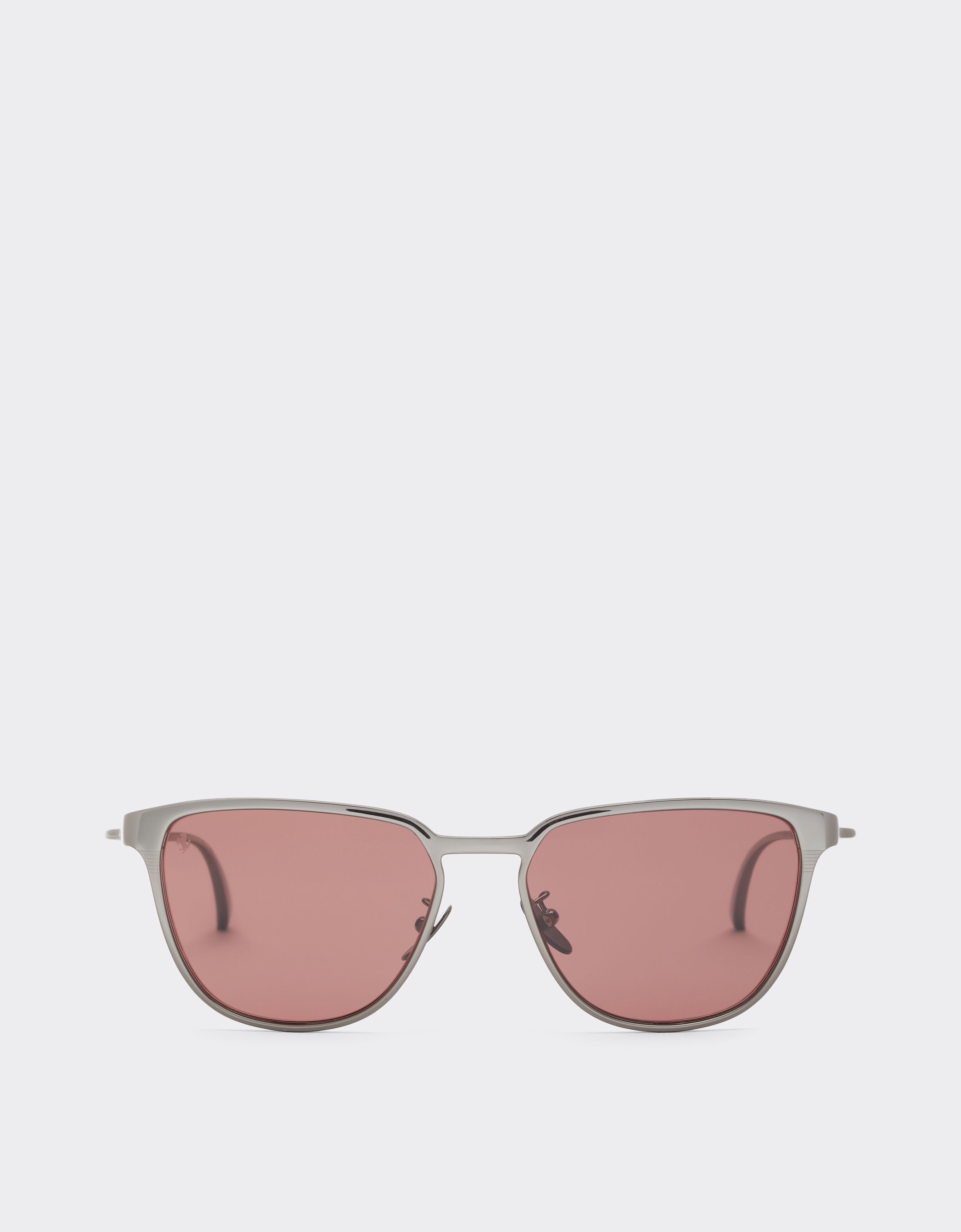 Ferrari Lunettes de soleil Ferrari en métal couleur canon de fusil avec verres violets polarisés Gunmetal LA0LBf