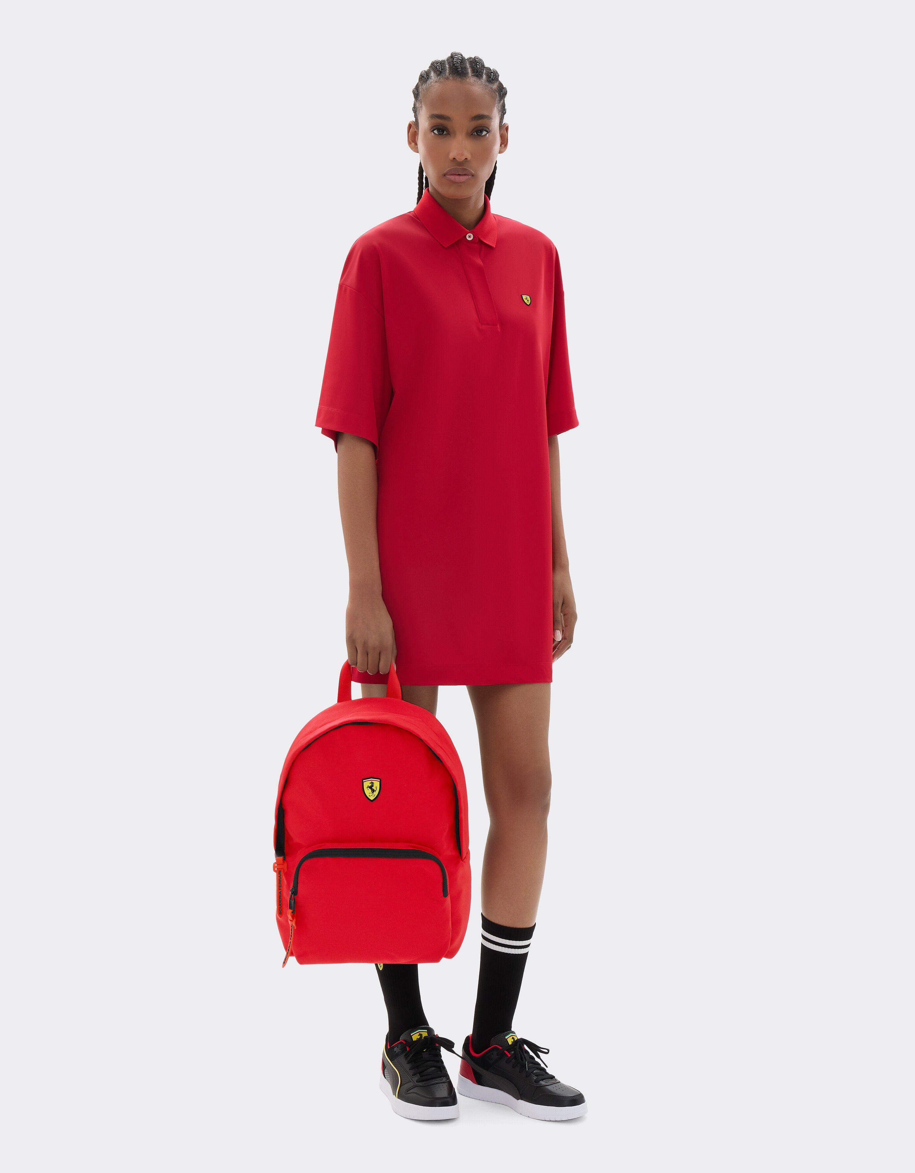 Technical fabric backpack with Ferrari Scudetto