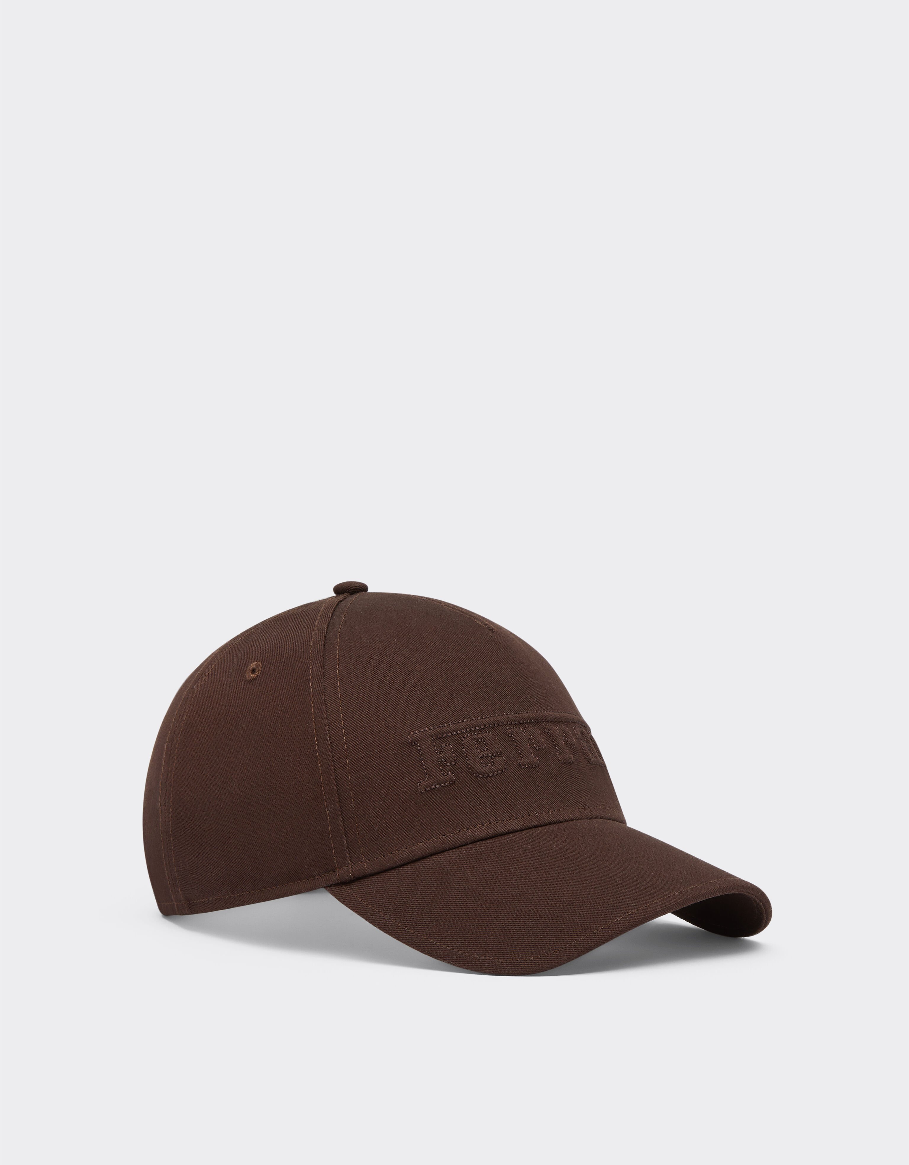 Ferrari Baseball cap in cotone con ricamo logo Ferrari Dark brown 21342f