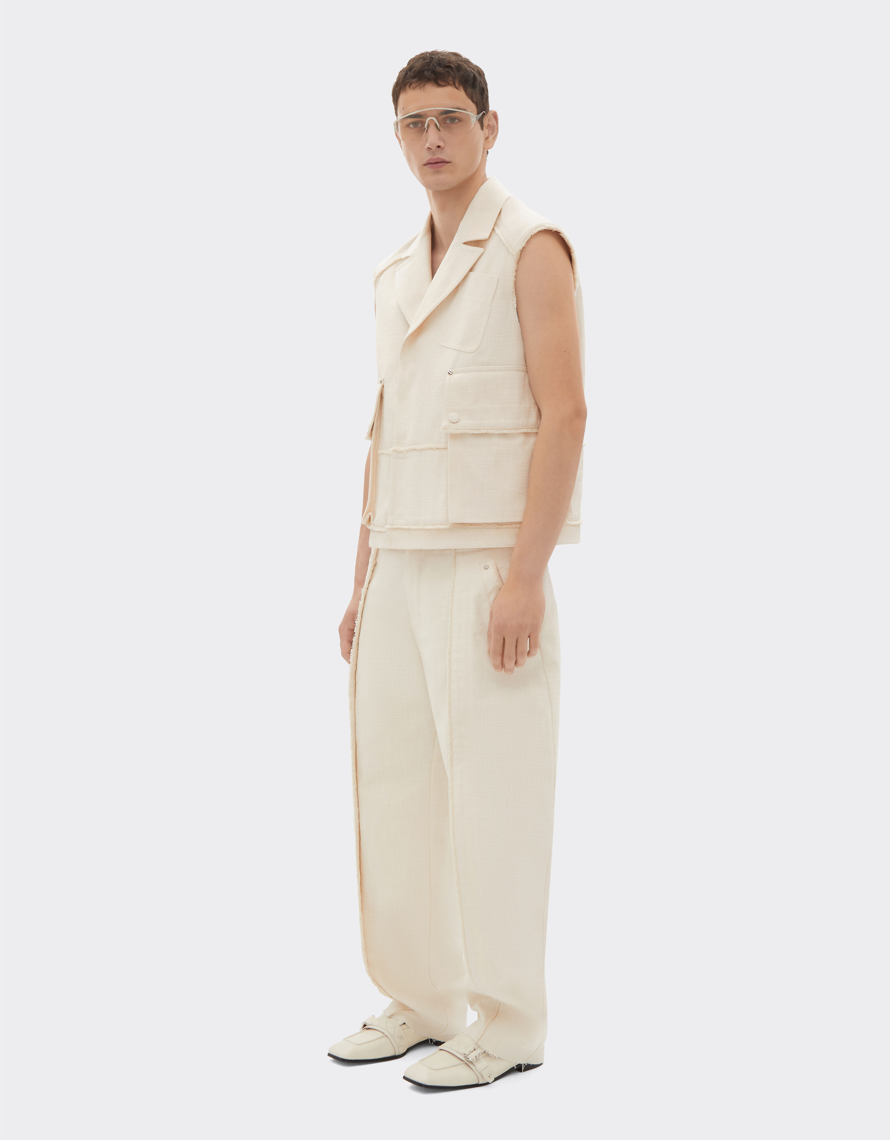 Ferrari Malfilè cotton vest Avorio 50953f