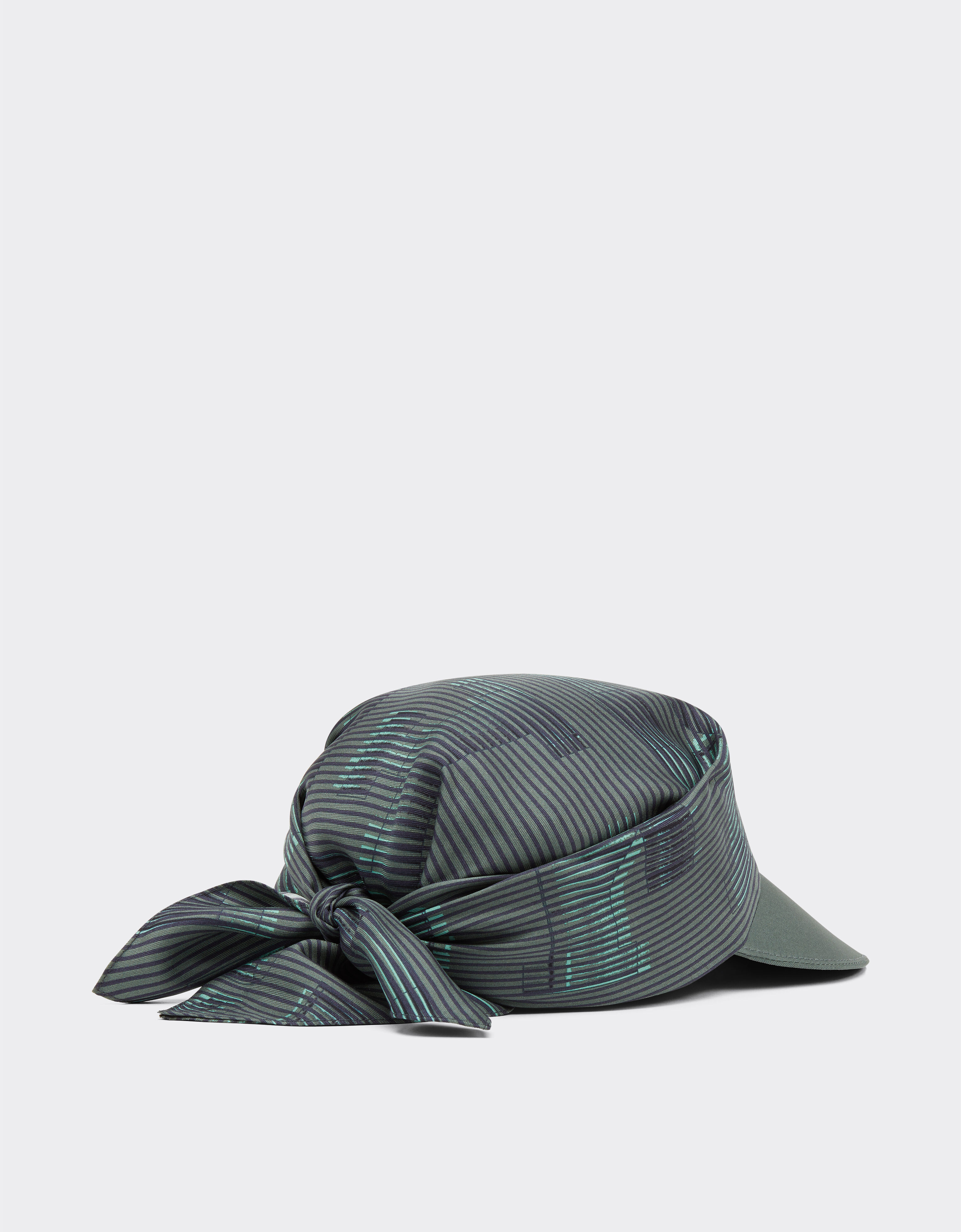 Printed silk bucket hat