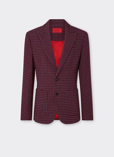 Ferrari Wool and viscose blazer with Vichy pattern Cherry 22597f