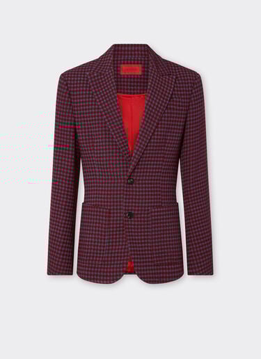 Wool and viscose blazer with Vichy pattern Ferrari Wool and viscose blazer with Vichy pattern Cherry 22597f