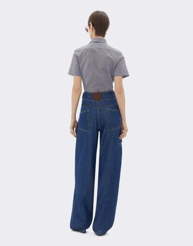 Denim Trousers with Alcantara® Details Ferrari Denim Trousers with Alcantara® Details Blu Denim CDWTR0011DCO0014f