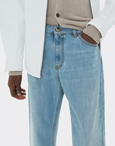 Ferrari Five-pocket denim trousers Light Denim 22229f