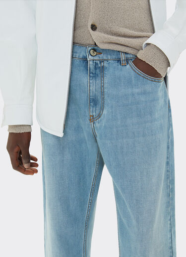 Ferrari Pantalon cinq poches en denim Denim clair 22229f