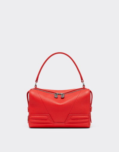 Ferrari Ferrari GT soft micro bag in tumbled leather Rosso Dino 21404f