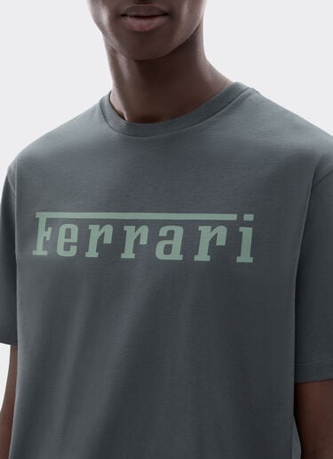 Ferrari T-shirt in cotone con logo Ferrari Grigio Titano CJNTH0006JCO0045f