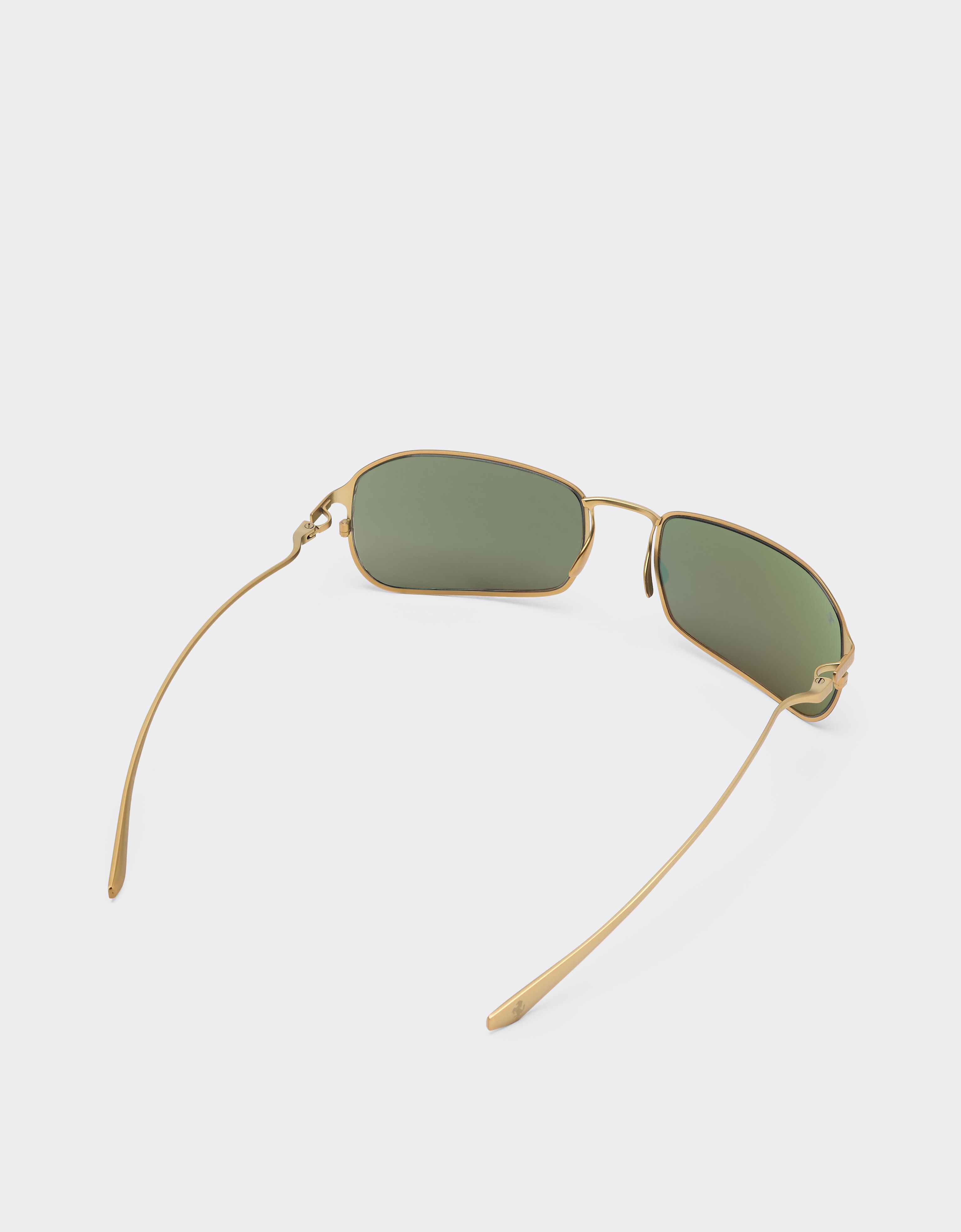 Matte gold titanium sunglasses with dark green lenses Ferrari Matte gold titanium sunglasses with dark green lenses Oro Satinato LY0SG1264EXT0001f