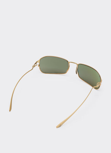Matte gold titanium sunglasses with dark green lenses Ferrari Matte gold titanium sunglasses with dark green lenses Oro Satinato LY0SG1264EXT0001f
