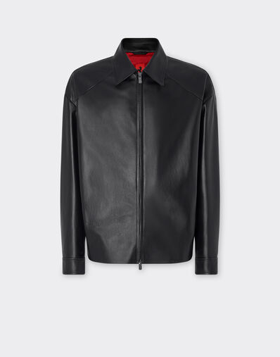 Ferrari Shacket in nappa leather Ficus Green 22076f