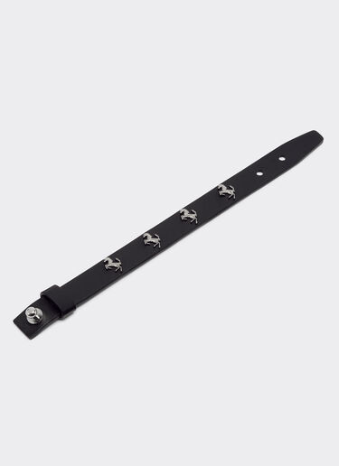 Ferrari Black leather bracelet with studs Black 20257f