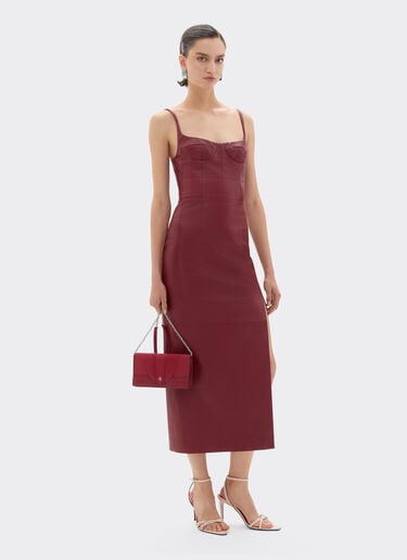 Ferrari GT Geldbörse aus meliertem Nubukleder mit Kettenriemen Ferrari Ferrari GT Geldbörse aus meliertem Nubukleder mit Kettenriemen Rot Maison 50395f