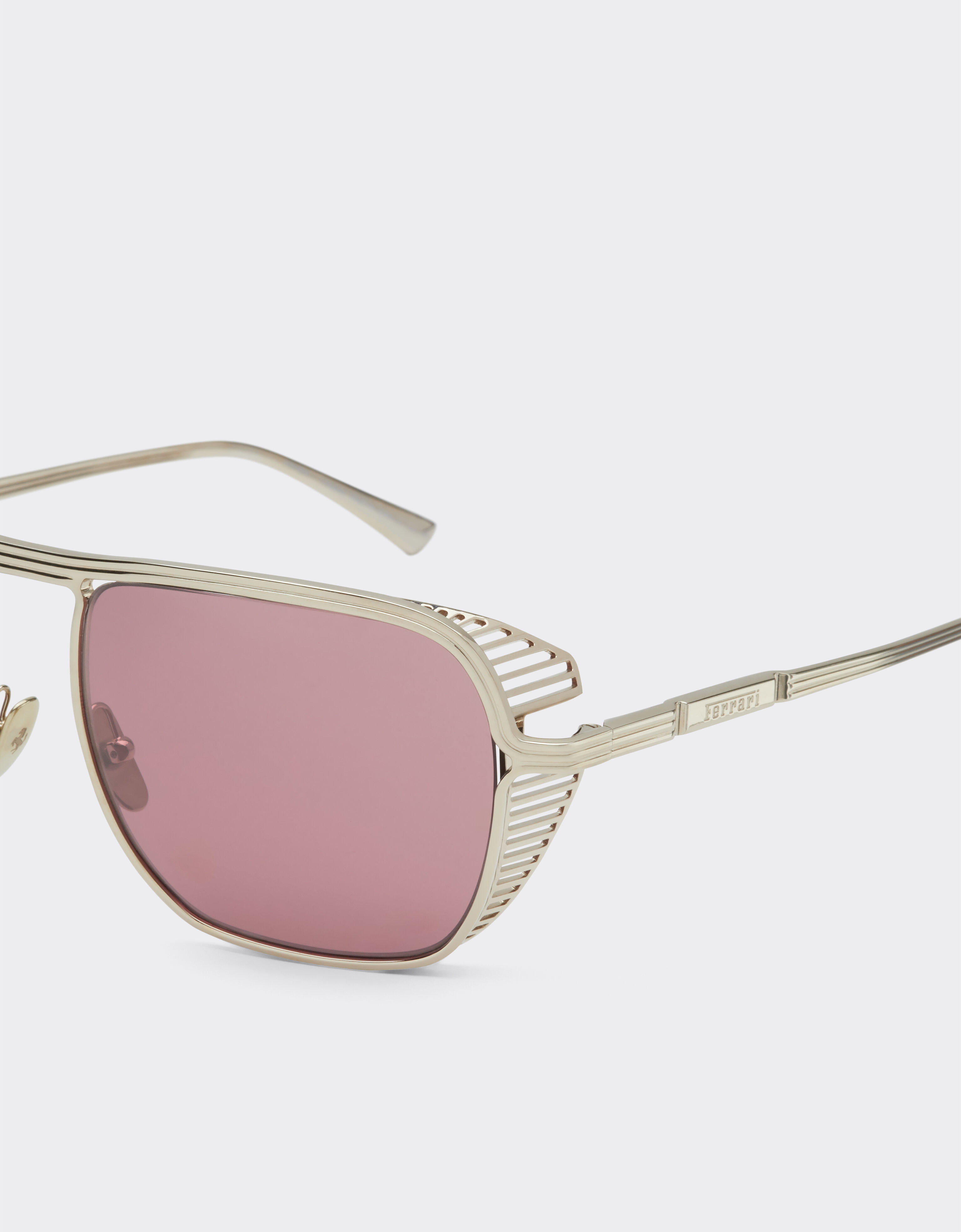 Ferrari Ferrari sunglasses in gold-tone titanium with exclusive Contrast Pro™ lenses Gold F1525f