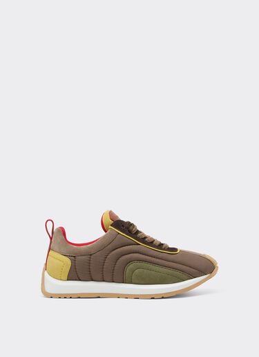 Ferrari Sneaker in suede nappa e nylon cerato Ebano 49886f