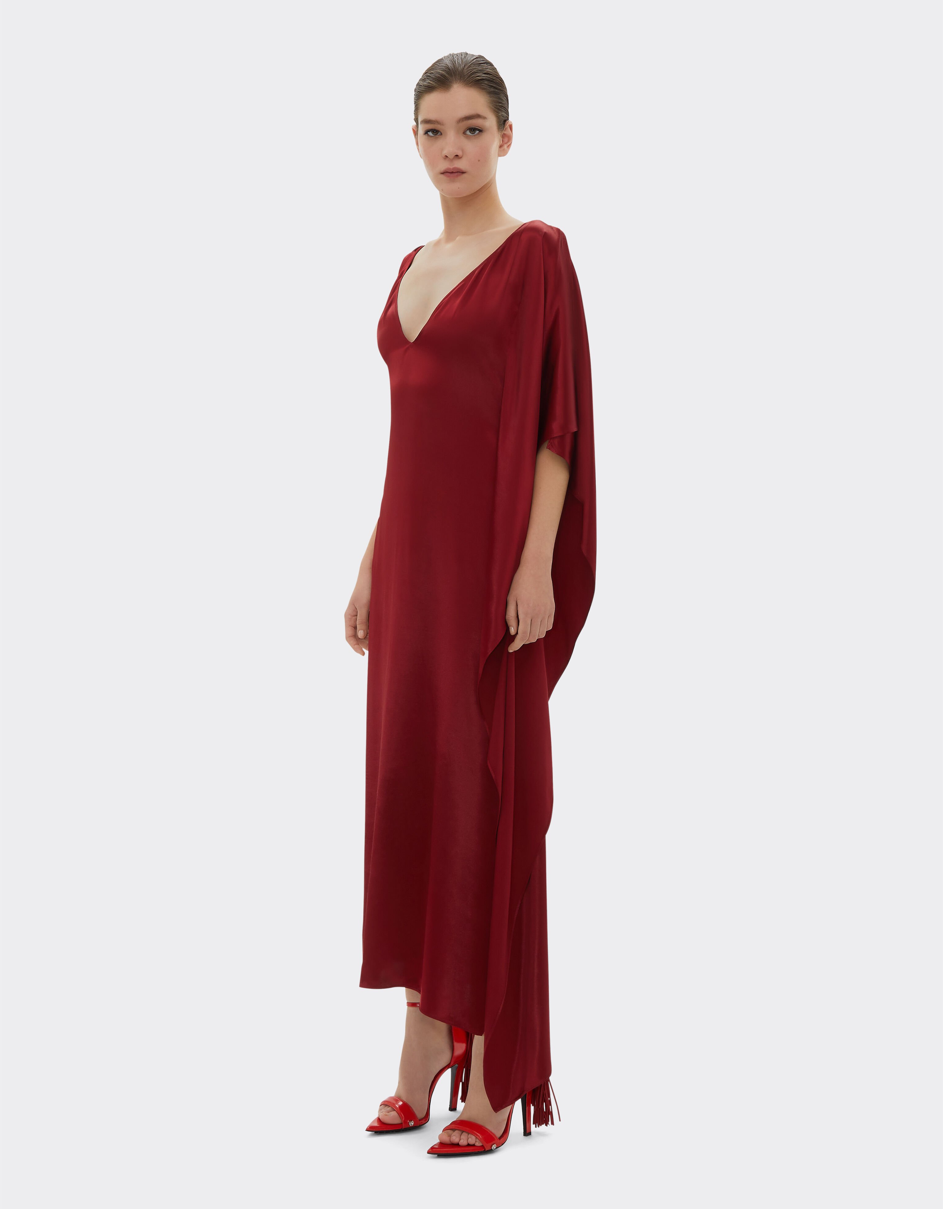 Ferrari Long dress in shiny satin Maison Red 22092f
