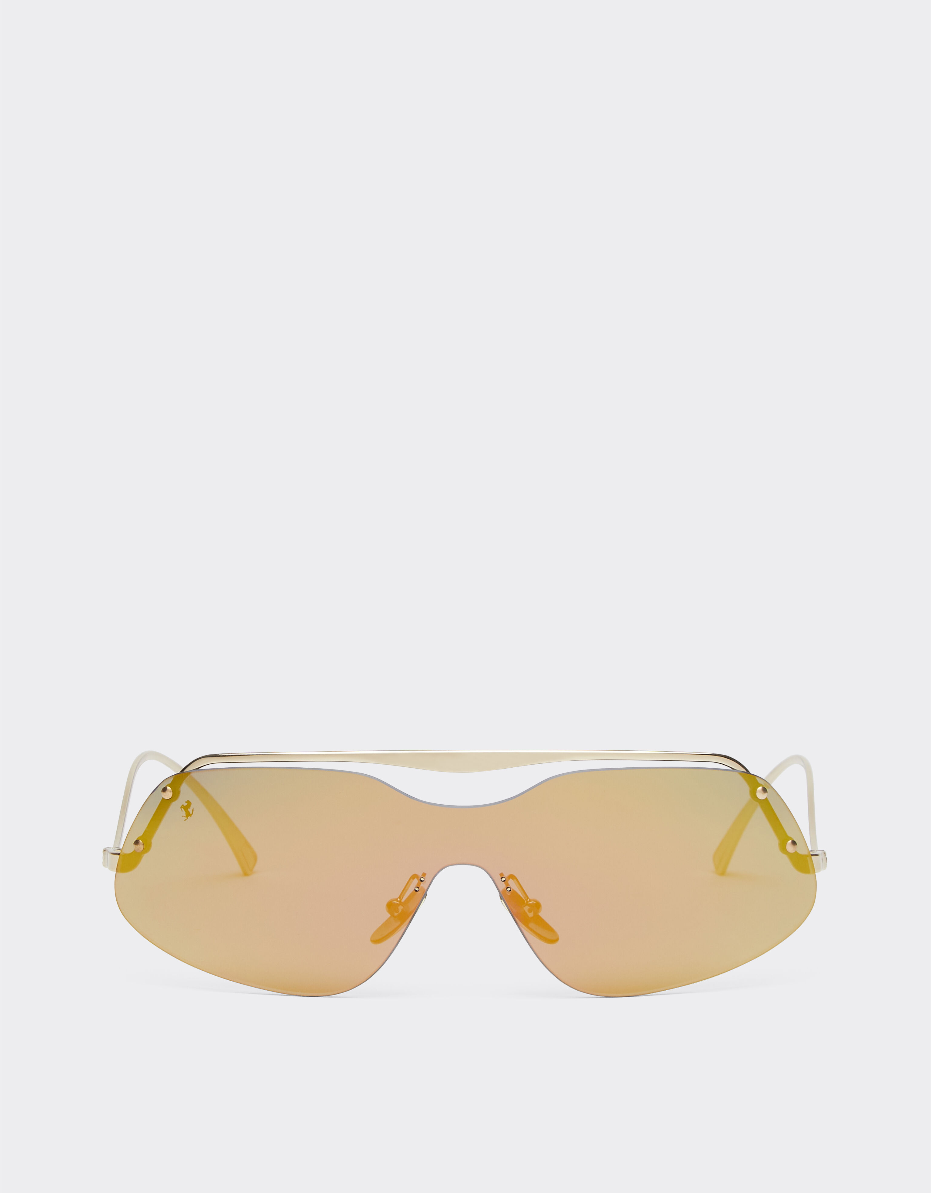 Ferrari Ferrari sunglasses in gold-tone metal with blue mirror gold lenses Black F1201f