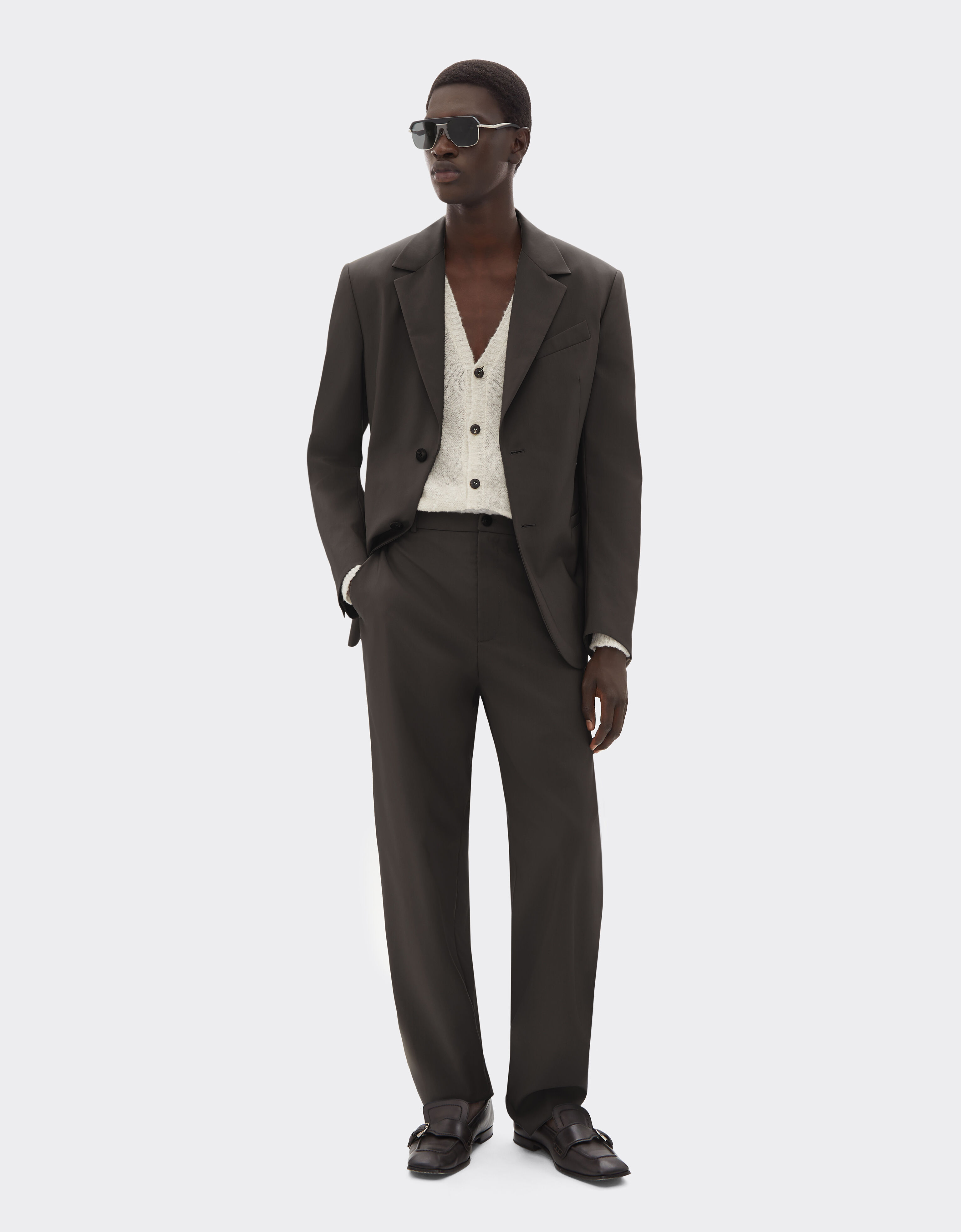 Ferrari Blazer in cool Q-Cycle® wool Dark brown 50036f