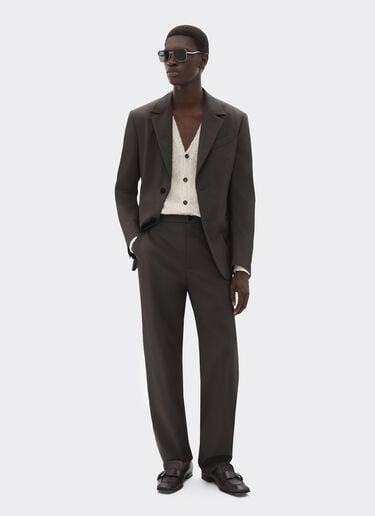 Ferrari Blazer in cool Q-Cycle® wool Dark brown 50036f