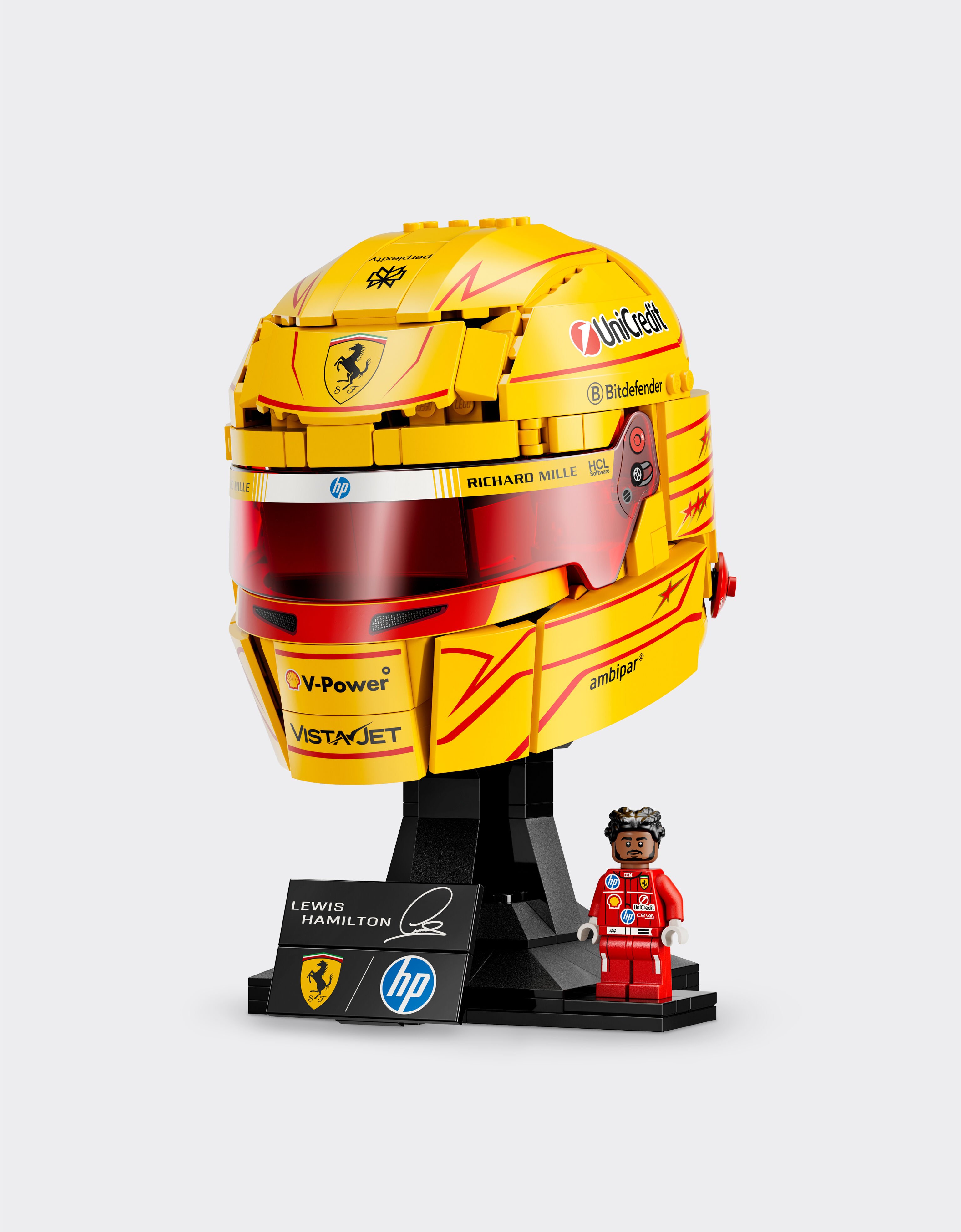 LEGO® Editions Scuderia Ferrari HP Display Set – Lewis Hamilton Helmet and Minifigure Ferrari LEGO® Editions Scuderia Ferrari HP Display Set – Lewis Hamilton Helmet and Minifigure Yellow LA0TY1229EXT0001f