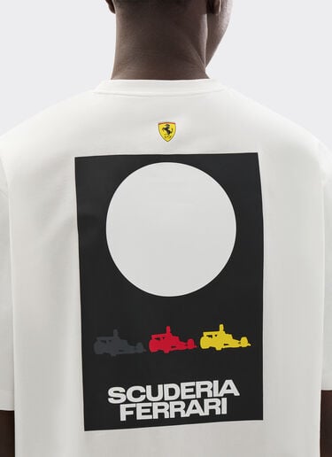  T-Shirt mit Scuderia-Ferrari-Grafik Avorio SJMTH0003JCO0016f