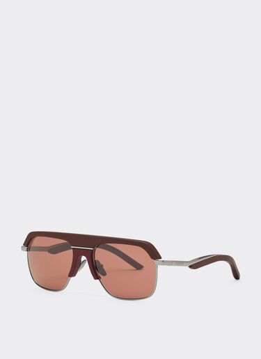 Ferrari Ferrari sunglasses in shiny gunmetalmetal with brown lenses Brown LA0ESf