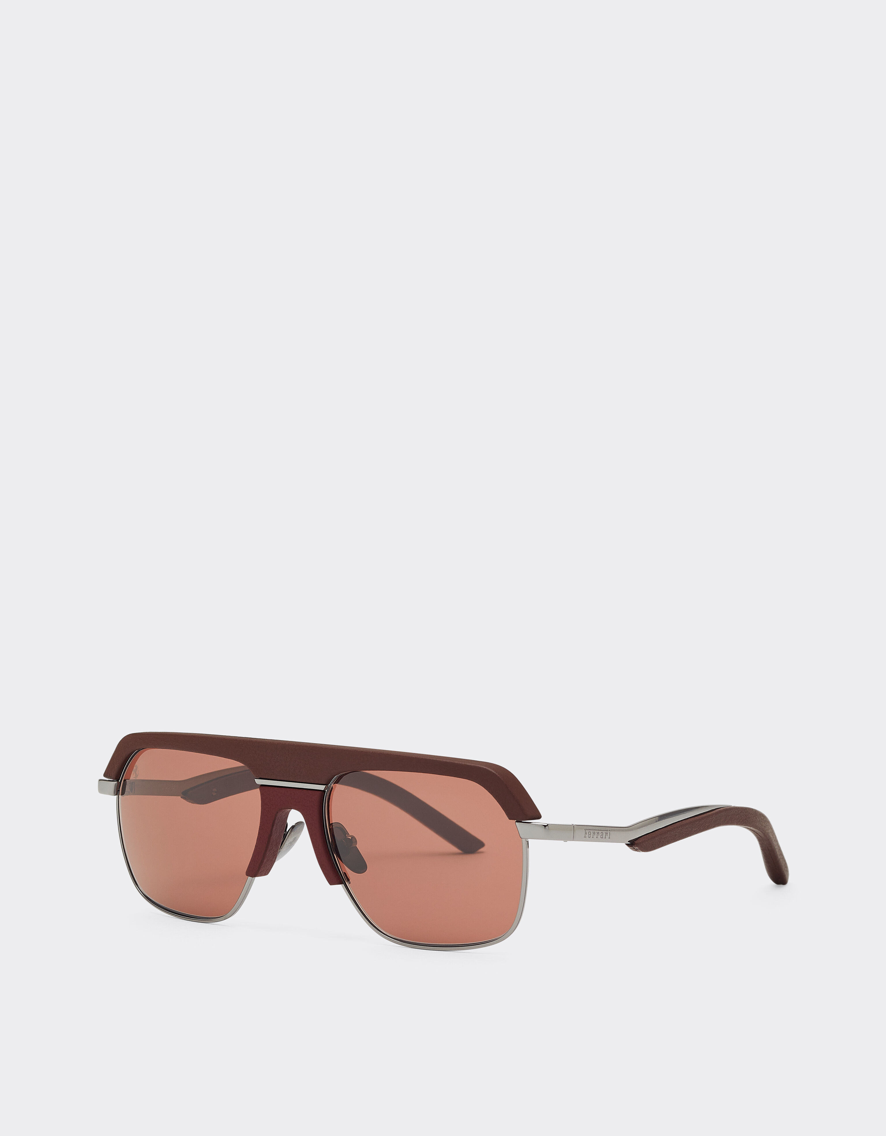 Ferrari Ferrari sunglasses in shiny gunmetalmetal with brown lenses Brown LA0ESf