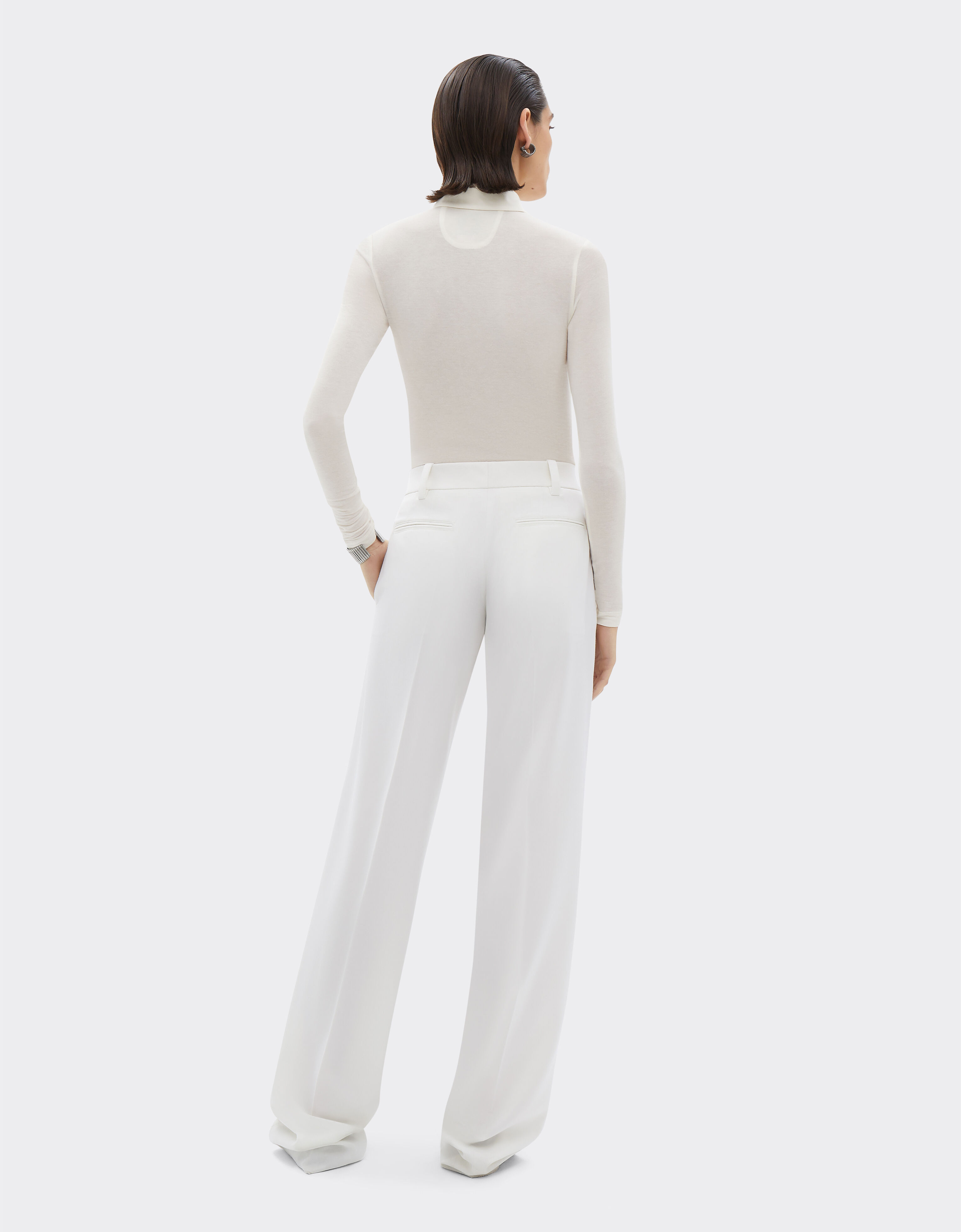 Ferrari Wool foulé trousers Ivory 20991f