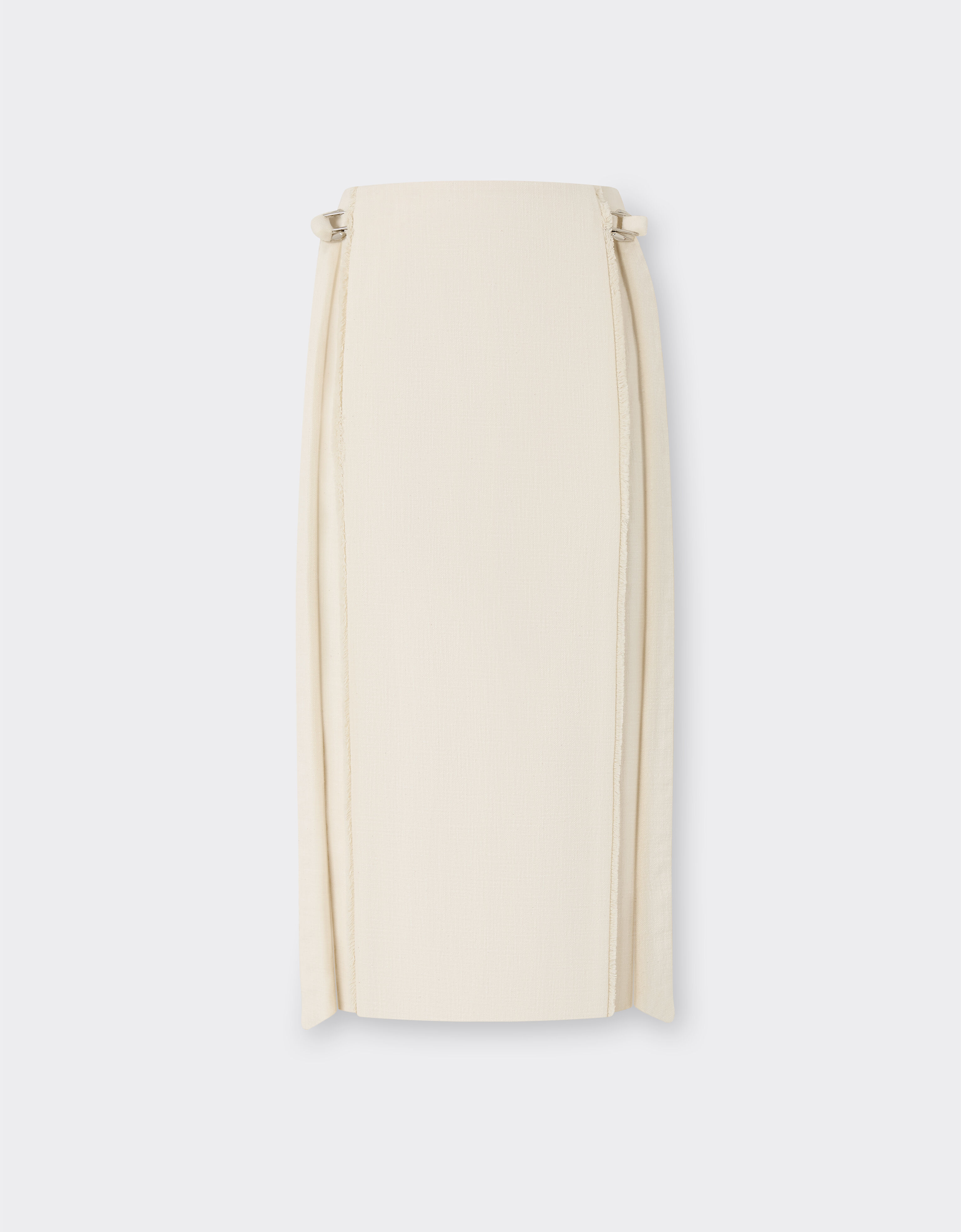 Ferrari Jupe en coton malfilè Avorio 51433f