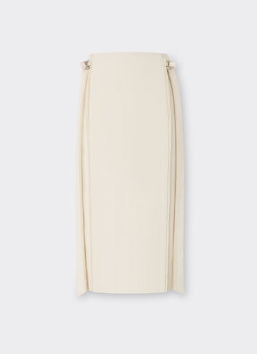 Ferrari Malfilè cotton skirt Avorio 51433f