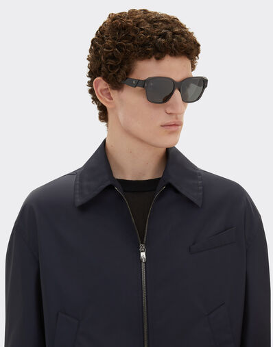 Ferrari Ferrari sunglasses in transparent black acetate with polarised black lenses Black LA02Mf