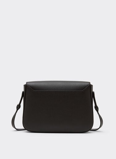 Ferrari Messenger bag in pelle granata Marrone Scuro 50583f