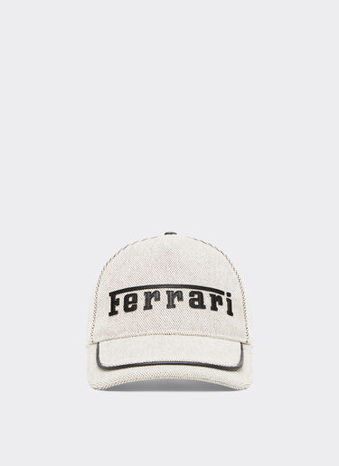 Ferrari Baseball cap with embroidered Ferrari logo and leather details Black 21931f